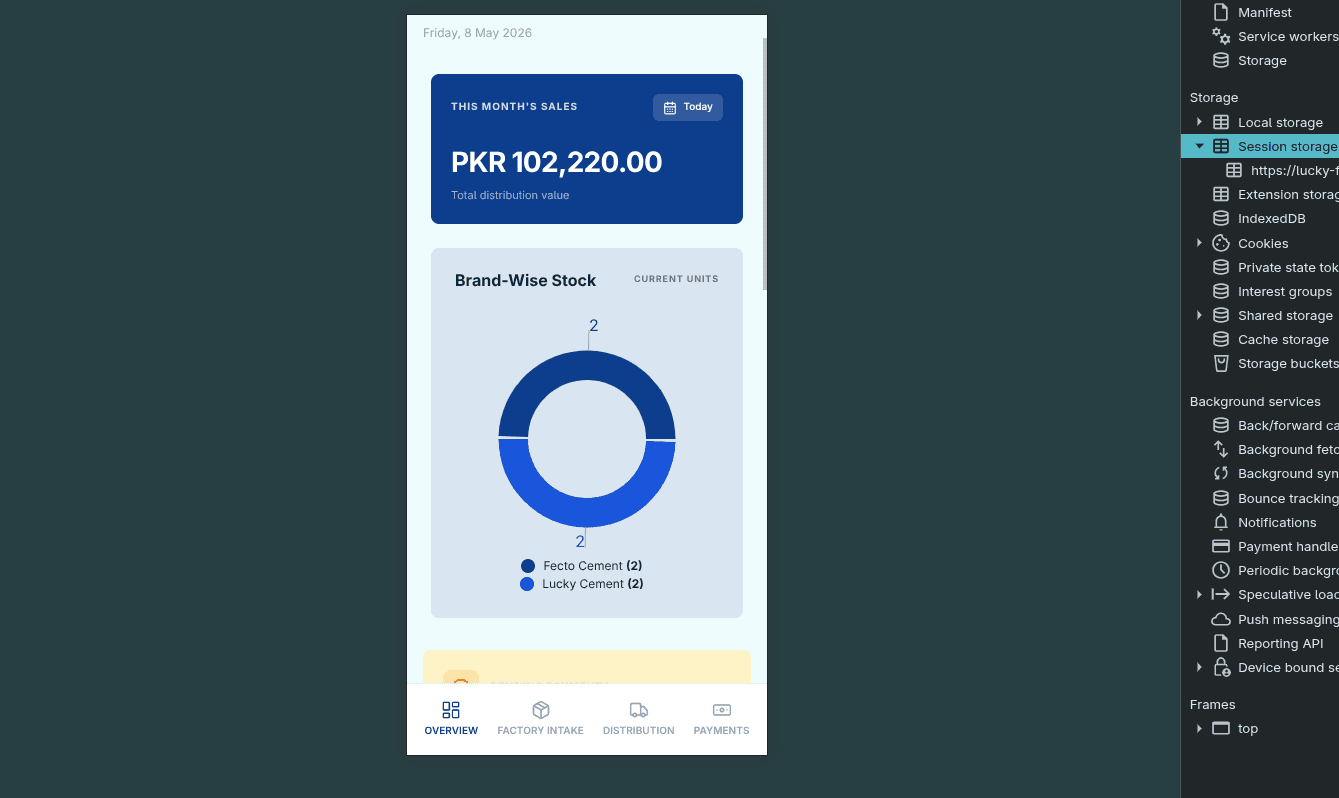 Cement distribution & inventory management system for a local distributor — image 2