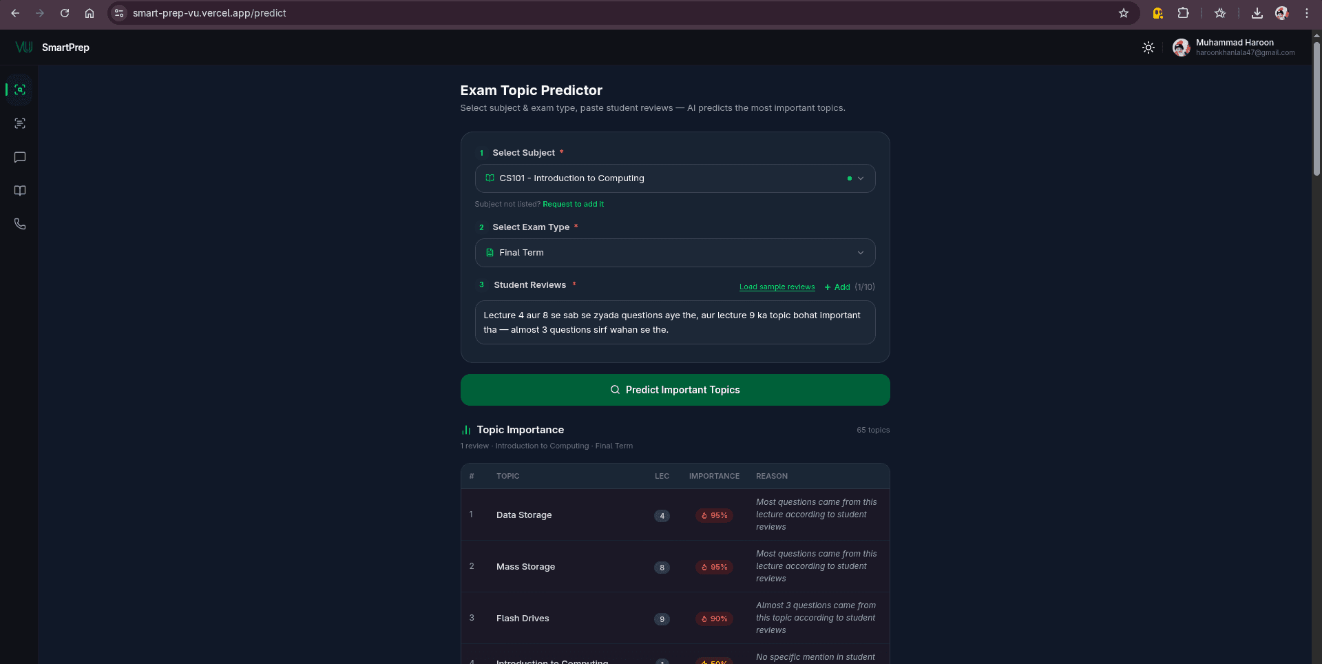 AI-powered exam preparation platform for VU students — image 2